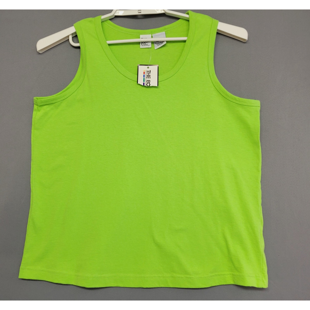 The Body Co. Athletic Activewear Tank Top Womens XL Green 100% Cotton Sleeveless